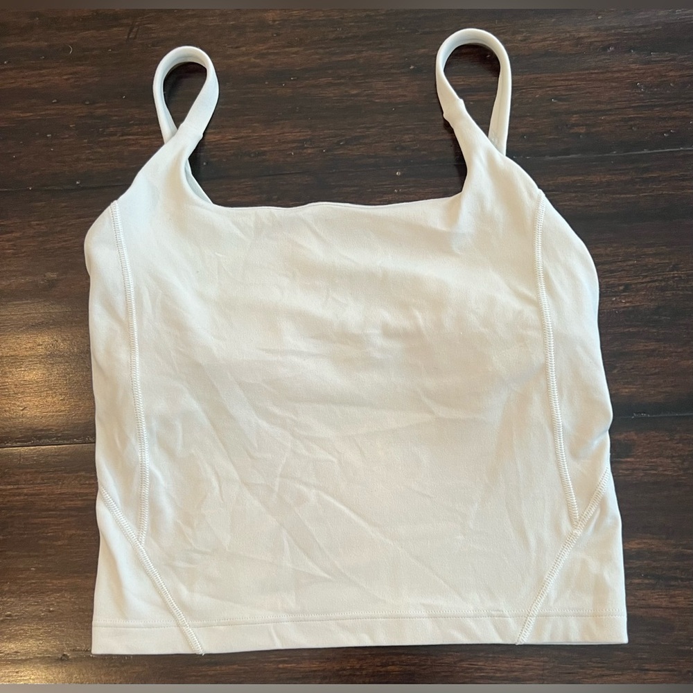Lululemon Strappy Nulu Shelf Tank Top in Bone - size 2